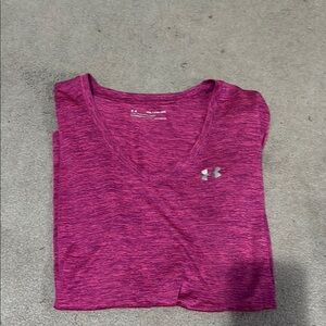 Under Armour Women's Pink V-Neck Top
